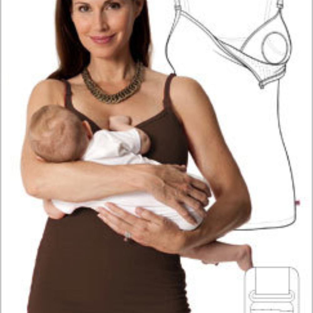 NWT Glamourmom Long Nursing Tanks Size S